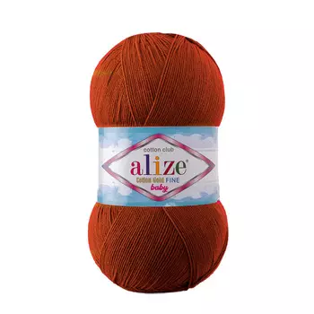 Пряжа ALIZE 'Cotton Gold Fine Baby' 100гр, 470м (55%хлопок, 45%акрил) (36 терракот)