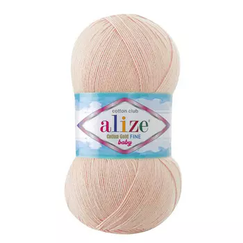 Пряжа ALIZE 'Cotton Gold Fine Baby' 100гр, 470м (55%хлопок, 45%акрил) (382 телесный)