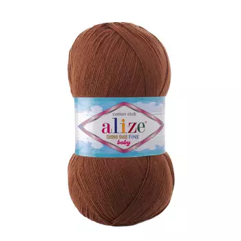 Пряжа ALIZE 'Cotton Gold Fine Baby' 100гр, 470м (55%хлопок, 45%акрил) (493 каштановый)