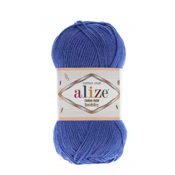 Пряжа Alize 'Cotton Gold Hobby' 50г 165м (55% хлопок, 45% акрил) (141 василек)