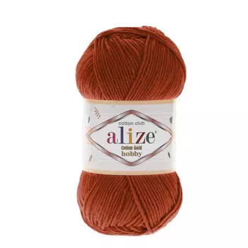 Пряжа Alize 'Cotton Gold Hobby' 50г 165м (55% хлопок, 45% акрил) (36 терракот)
