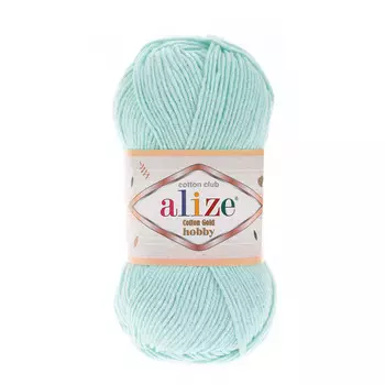 Пряжа Alize 'Cotton Gold Hobby' 50г 165м (55% хлопок, 45% акрил) (514 Ледяной)