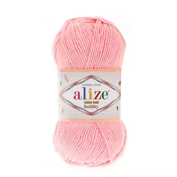 Пряжа Alize 'Cotton Gold Hobby' 50г 165м (55% хлопок, 45% акрил) (518 Розовый)