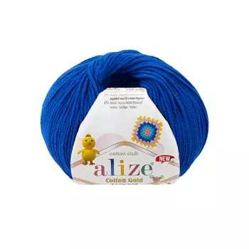 Пряжа Alize 'Cotton Gold Hobby NEW' 50г 165м (55% хлопок, 45% акрил) (141 василек)