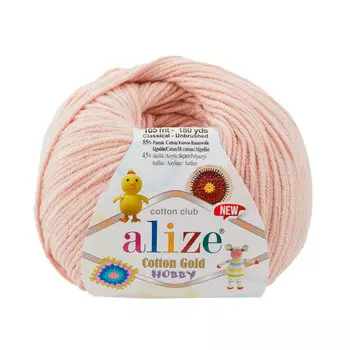 Пряжа Alize 'Cotton Gold Hobby NEW' 50г 165м (55% хлопок, 45% акрил) (161 пудра)