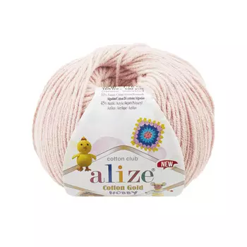Пряжа Alize 'Cotton Gold Hobby NEW' 50г 165м (55% хлопок, 45% акрил) (382 телесный)