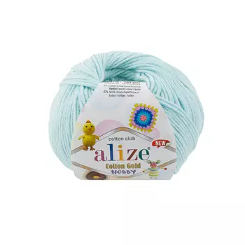Пряжа Alize 'Cotton Gold Hobby NEW' 50г 165м (55% хлопок, 45% акрил) (514 ледяной)