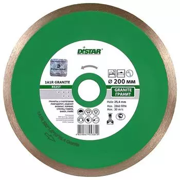 Диск алмазный Гранит 200х1,6х10х25,4 1A1R DISTAR