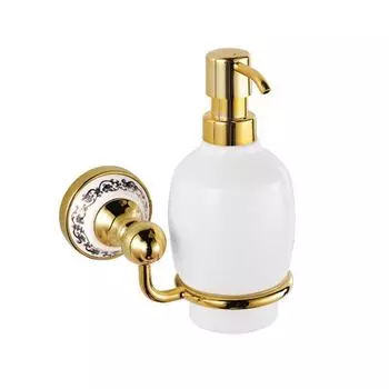 Дозатор для жидкого мыла Fixsen Bogema Gold FX-78512G стеклянный