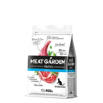 Delicana Meat Garden Basic для стерилизованных кошек, с телятиной и ягненком - 400 г премиум для взрослых с телятиной мешок Россия 1 уп. х 1 шт. х 0.4 кг