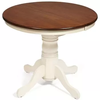 Стол NAVARRESE (mod. E-R36R+12AV NMO-2A) rustic oak+cream (дуб+кремовый) (дерево гевея/мдф) (Tetchair)