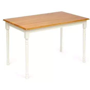 Стол обеденный COUNTRY (mod. TB3048-01) oak/ivory white ( дуб/слоновая кость) (дерево гевея) (Tetchair)