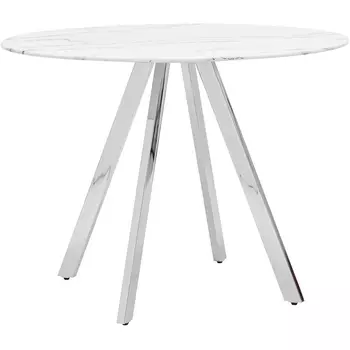 Стол обеденный Stool Group Хьюстон D100 белый стеклянный УТ000002672