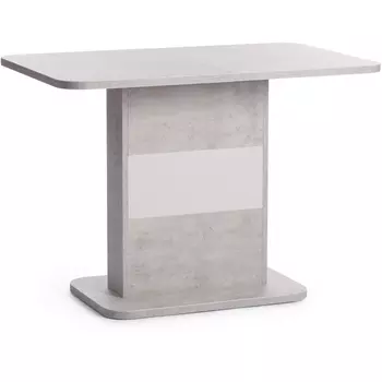 Стол обеденный ЛДСП, 105-140х68,6х75 см, Белый бетон/Белый Tetchair Smart 18993
