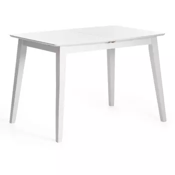 Стол обеденный раскладной дерево гевея, МДФ, 110+30 x 75см, Белый (White) Tetchair Retro 15109
