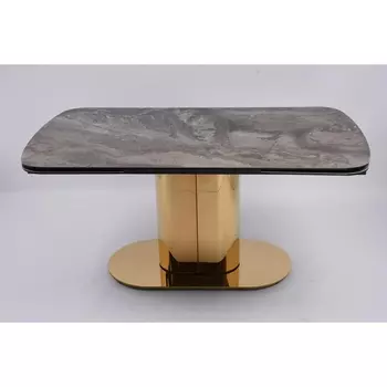 Стол обеденный раскладной Моника MC3034-160G, 160(41+41)х90х77 см, серая керамика IST-CASA