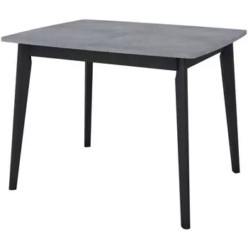 Стол раскладной 100-130x80x76см, Бетон Портленд, чёрный Bradex Home Oslo FR 0905