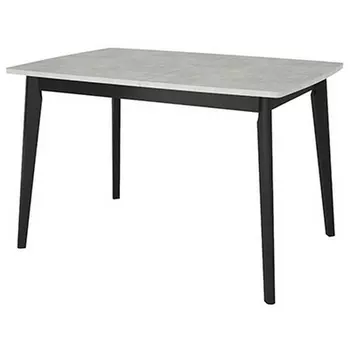 Стол Oslo раскладной 120-160x80x76см, Бетон лайт, чёрный (Bradex Home)