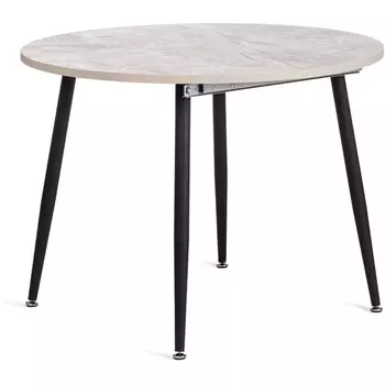 Стол ЛДСП/HPL/металл, x 100+40 см, серый/чёрный Tetchair VELETA 19739