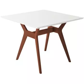 Стол R-Home Нарвик 960*960 Белый Темный орех