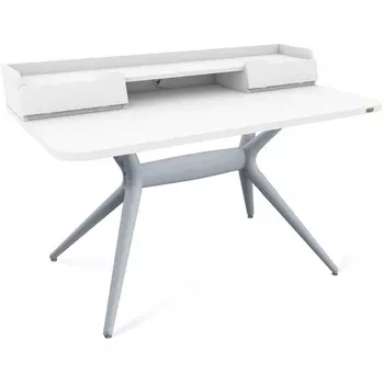 Стол рабочий Sheffilton SHT-TU30-2/TT31 120/65 ЛДСП серый/белый шагрень от фабрики Sheffilton