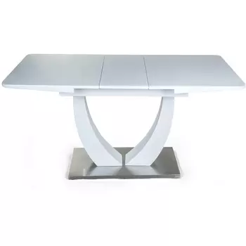 Стол раскладной (120+30 см) закаленное стекло белый Top Concept Adams 2001000000000