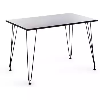 Стол ЛДСП/металл, 110х70х75 см, черный топ/черные ножки Tetchair Star 19239