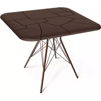 Стол Sheffilton SHT-TU2-1/TT30 83/83 медный мет./коричневый