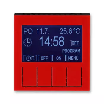 Таймер ABB Levit программируемый красный / дымчатый чёрный 3292H-A20301 65 2CHH912031A4065