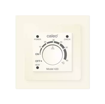 Терморегулятор CALEO 420 бежевый с адаптерами, встраиваемый аналоговый, 3,5 кВт КА000001911