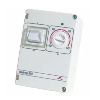 Терморегулятор DEVIreg™ D-610 (-10°C-+50°C) накладной, с датчиком на проводе, IP44, 10А DEVI 140F1080