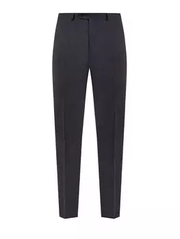 Брюки из шерсти в серой гамме с поясом split-waistband