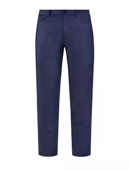 Брюки в стиле sprezzatura с нашивкой из кожи