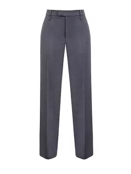 Брюки Wide Pleated из шерстяной ткани с двойными защипами