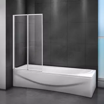 Шторка на ванну Cezares Relax V-2-80/140-C-Bi стекло прозрачное
