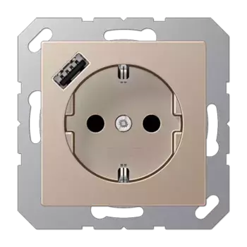 Розетка 2K+З USB Typ A Jung A1520-18ACH