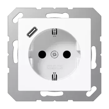 Розетка 2K+З USB Typ C Jung A1520-18CWW