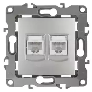 Розетка информационная двойная 2XRJ45 Эра 12-3108-03 Б0014731