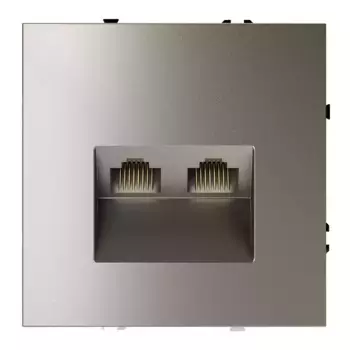 Розетка компьютерная двойная Voltum S70 VLS060204