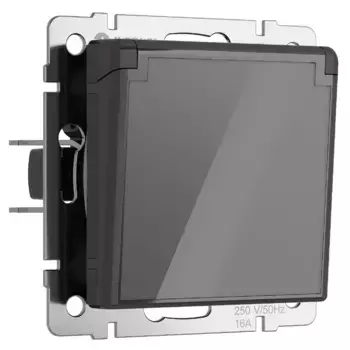 Розетка с заземлением, крышкой и шторками Werkel 4690389197529 W1171244 a064092