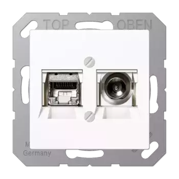 Розетка Smart TV Jung MMDA4521WW