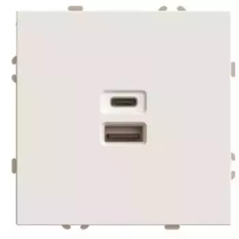 Розетка 2-местная USB + Type C (механизм) Stekker Эмили 250В 20W RST10-5115-08 кашемир soft touch