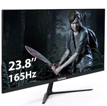 Монитор 23,8" Exegate Combat EG2407CA EX298710RUS 1920x1080 LED, 16:9, IPS, 300cd, 1000:1, 1ms, 178/178, DP, HDMI, 165Hz, Speakers, tilt, VESA, black