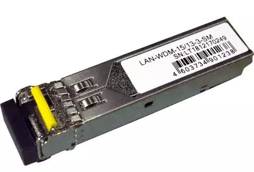 Модуль SFP Lanmaster LAN-WDM-15/13-3-SM BIDI , 1.25G, 1550nm / 1310nm, 3 km, LC, DDM