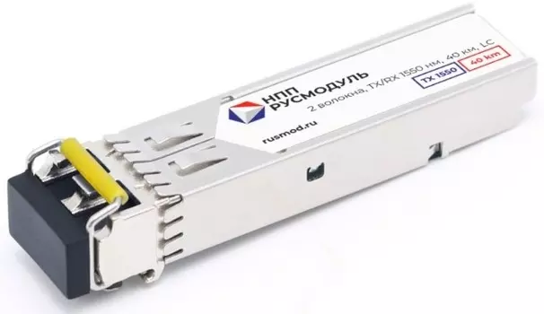 Модуль SFP+ НПП Русмодуль RSM10D6L40 10 Гбит/с, 2 волокна, TX/RX 1550 нм, 40 км, LC