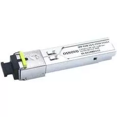 Модуль SFP OSNOVO SFP-S1SC12-G-1550-1310-I до 1.25 Гбит/c, SC/12дБ/расстояние передачи до 3км/Tx 1550/Rx 1310/поддержка DDM