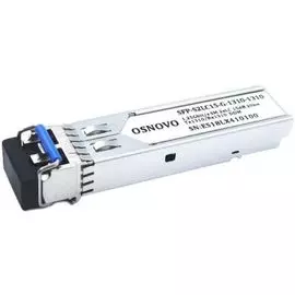 Модуль OSNOVO SFP-S2LC15-G-1310-1310-I оптический SFP промышленный. Два волокна Single Mode. Скорость: до 1,25 Гбит/c. Тип разъема: 2xLC. Оптический б