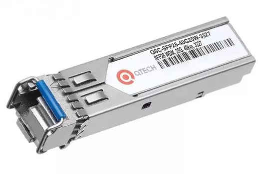 Модуль QTECH QSC-SFP28-40G25W-3327 оптический WDM SFP28, 25G, 40км, 1330нм1270нм, LC