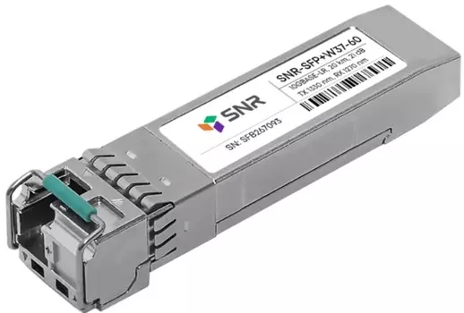 Модуль SFP+ SNR SNR-SFP+W37-60 WDM, дальность до 60км (21dB), 1330нм