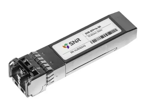 Модуль SNR SFP+16GBASE-SR двухволоконный, MM, разъем LC duplex, рабочая длина волны 850нм, дальность до 100М (5dB).